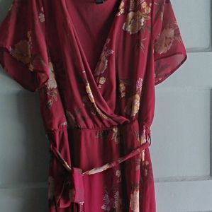 Rue21 wrap maxi dress with high leg slit